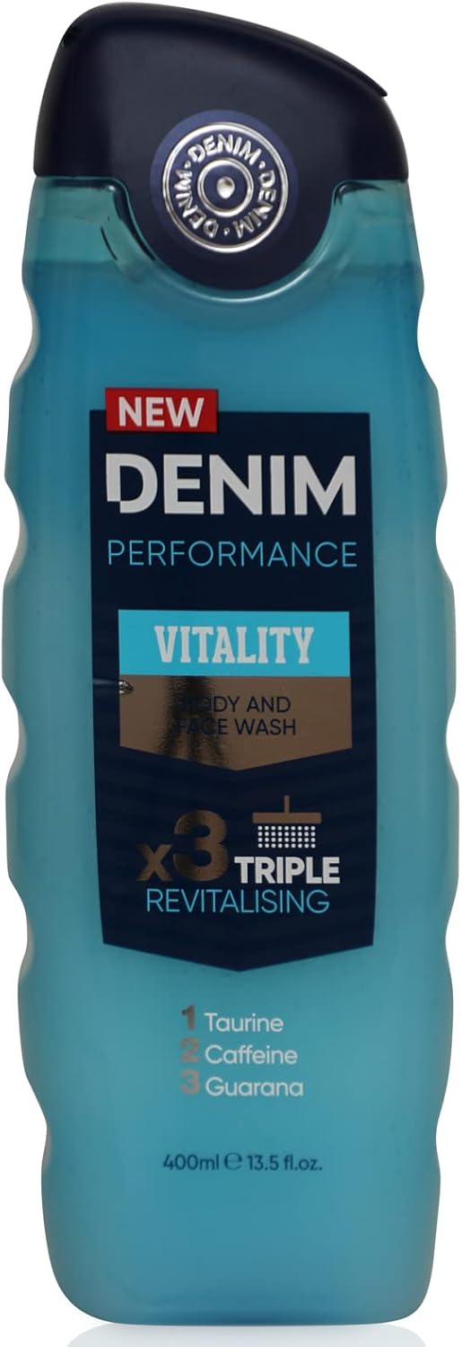 Denim Performance Vitality Body & Face Wash Triple Revitalising - 250ml