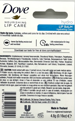 Dove Hydro Hydra Nourishing Lip Balm 4.8 GM