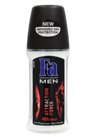 Fa Men  Fresh Attraction Force Roll-On Deodorant, For Men - 50ml