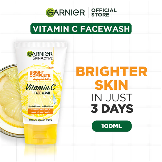 Garnier Bright Complete Face Wash & Face Scrub Women - 100ML