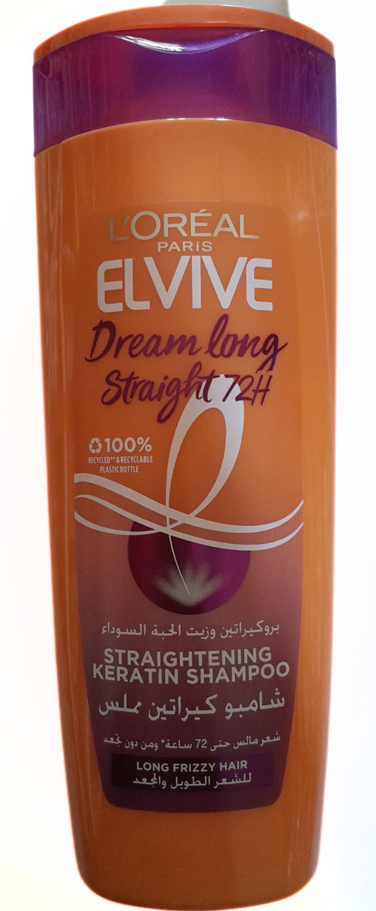 Loreal Dream Long Straight 72H Keratin Shampoo 400ML