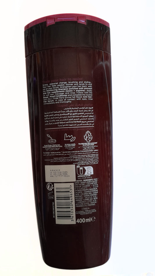 Loreal Elvive Fall Resist Reinforcing Shampoo 400ML