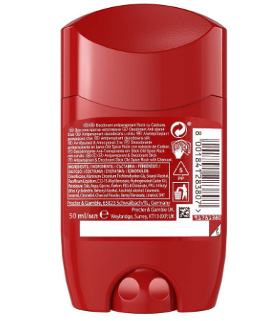 Old Spice Rock Charcoal 48H Dry Antiperspirant Deodorant Stick, For Men - 50ml