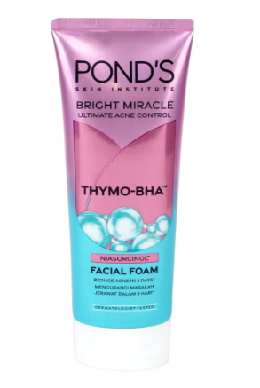 Pond's Bright Miracle Ultimate Acne Control Facial Foam With THYMO-BHA, 100g