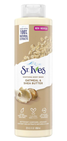 St. Ives Oatmeal & Shea Butter Soothing Body Wash, - 650ml