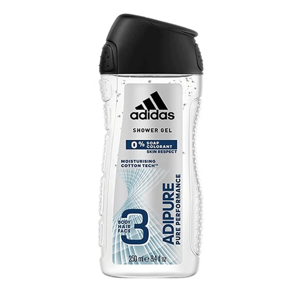 Adidas 3in1 Body, Hair & Face Shower Gel - 250 ml