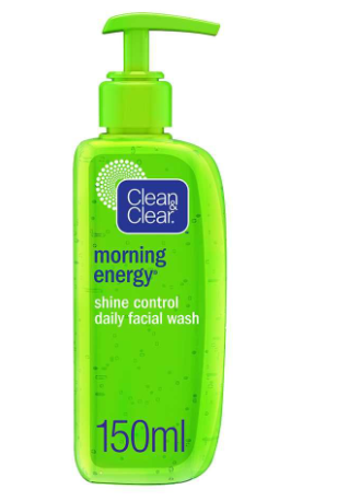 Clean & Clear Morning Energy Shine Control Daily Facial Wash, Oil Free -150ml