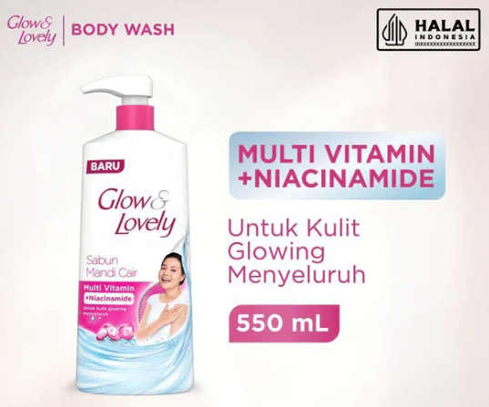 Glow & Lovely Brightening Bodywash With Multivitamin & Niacinamide - 550ml