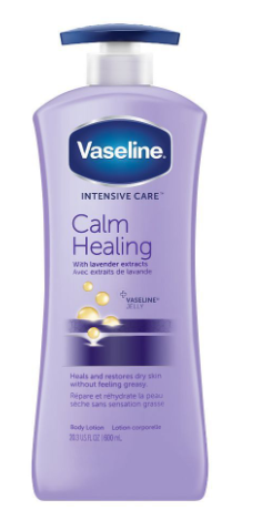 Vaseline Intensive Care Calm Healing With Lavender Extract Body Lotion Pump, For Dry Skin - 600ml