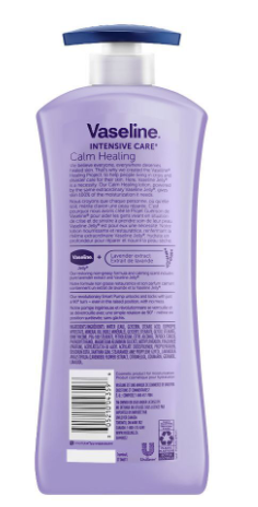 Vaseline Intensive Care Calm Healing With Lavender Extract Body Lotion Pump, For Dry Skin - 600ml